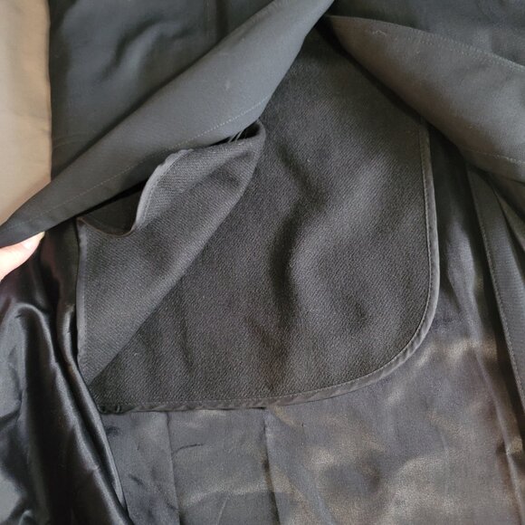 Hilary Radley Trench Coat Womens 4 Black Wool Business Casual Canadian Jacket - Picture 7 of 16